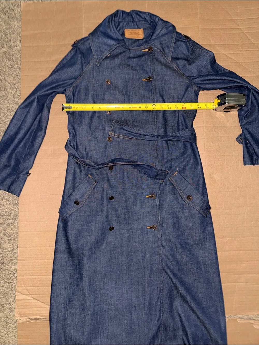 Vintage Levi’s Made in USA Denim Trench Coat Dress M | Denim Duster Trench EUC